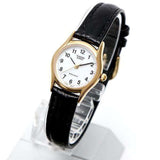 CASIO GENERAL LTP-1094Q-7B1RDF-P BLACK LEATHER WOMEN WATCH