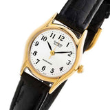 CASIO GENERAL LTP-1094Q-7B1RDF-P BLACK LEATHER WOMEN WATCH