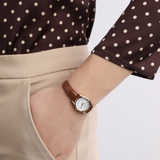 Casio General Brown Leather Strap Women Watch LTP-1094Q-7B8RDF-P