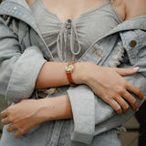 CASIO ANALOG LTP-1094Q-9BRDF BROWN LEATHER WOMEN WATCH