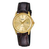 CASIO LTP-1183Q-9ADF-P LEATHER STRAP WOMEN WATCH