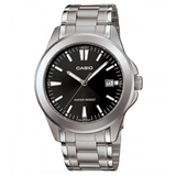 Casio General Black Dial With Silver Stainless Steel Strap Women Watch LTP-1215A-1A2DF-P
