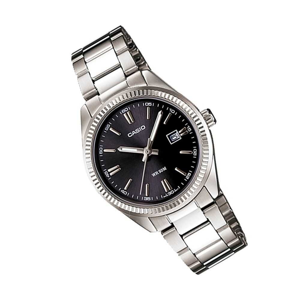 CASIO GENERAL LTP-1302D-1A1VDF QUARTZ SILVER STAINLESS STEEL WOMEN'S WATCH - H2 Hub Watches