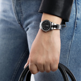 Casio General Black Dial With Silver Stainless Steel Strap Unisex Watch LTP-1303D-1AVDF-P
