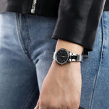 Casio General Black Dial With Silver Stainless Steel Strap Unisex Watch LTP-1303D-1AVDF-P