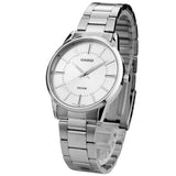 Casio General Silver Stainless Steel Women Watch LTP-1303D-7AVDF-P