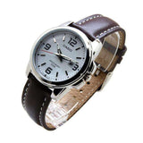 CASIO GENERAL LTP-1314L-7AVDF-P QUARTZ SILVER STAINLESS STEEL BROWN LEATHER STRAP WOMEN'S WATCH