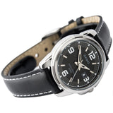 CASIO GENERAL LTP-1314L-8AVDF-P QUARTZ SILVER STAINLESS STEEL BLACK LEATHER STRAP WOMEN'S WATCH