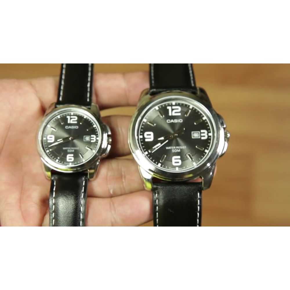 CASIO GENERAL LTP-1314L-8AVDF QUARTZ SILVER STAINLESS STEEL BLACK LEATHER STRAP WOMEN'S WATCH - H2 Hub Watches