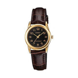 CASIO LTP-V001GL-1BUDF-P BROWN LEATHER WOMEN WATCH