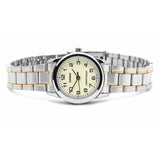 CASIO GENERAL LTP-V001SG-9BUDF-P QUARTZ TWO TONE STAINLESS STEEL WOMEN'S WATCH