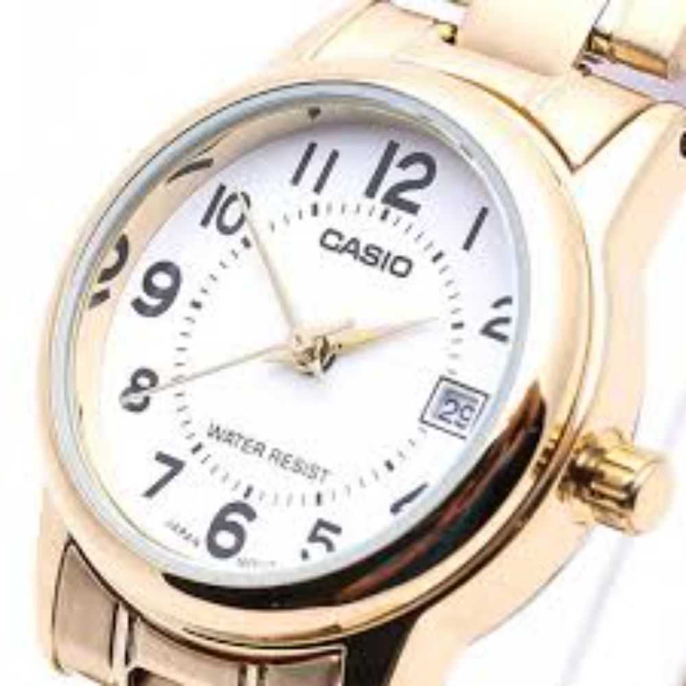 CASIO GENERAL LTP-V002G-7BUDF QUARTZ GOLD STAINLESS STEEL WOMEN'S WATCH - H2 Hub Watches