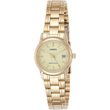 CASIO ANALOG LTP-V002G-9AUDF-P GOLD STAINLESS STEEL WOMEN WATCH