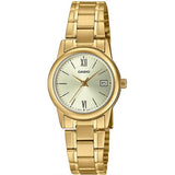 CASIO GENERAL LTP-V002G-9B3UDF-P GOLD STAINLESS STEEL WOMEN WATCH