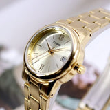 CASIO GENERAL LTP-V002G-9B3UDF-P GOLD STAINLESS STEEL WOMEN WATCH