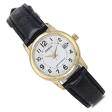 CASIO GENERAL LTP-V002GL-7BUDF-P BLACK LEATHER WOMEN WATCH