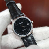 CASIO LTP-V002L-1AUDF-P BLACK LEATHER WOMEN WATCH
