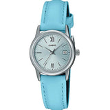 CASIO GENERAL LTP-V002L-2B3UDF LIGHT BLUE LEATHER WOMEN'S WATCH