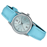 CASIO GENERAL LTP-V002L-2B3UDF LIGHT BLUE LEATHER WOMEN'S WATCH