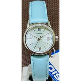 CASIO GENERAL LTP-V002L-2B3UDF LIGHT BLUE LEATHER WOMEN'S WATCH