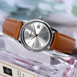 Casio General Silver Dial Brown Leather Strap Women Watch LTP-V002L-7B3UDF-P
