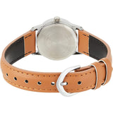 Casio General Silver Dial Brown Leather Strap Women Watch LTP-V002L-7B3UDF-P