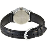 CASIO GENERAL LTP-V002L-7BUDF-P BLACK LEATHER STRAP WOMEN WATCH
