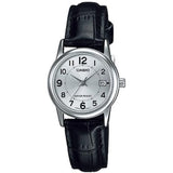 CASIO GENERAL LTP-V002L-7BUDF-P BLACK LEATHER STRAP WOMEN WATCH