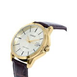 Casio General White Dial Brown Leather Strap Women Watch LTP-V004GL-7AUDF-P