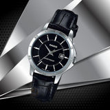 CASIO GENERAL LTP-V004L-1AUDF-P BLACK LEATHER WOMEN WATCH