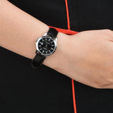 CASIO GENERAL LTP-V004L-1AUDF-P BLACK LEATHER WOMEN WATCH