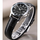 CASIO GENERAL LTP-V004L-1AUDF-P BLACK LEATHER WOMEN WATCH