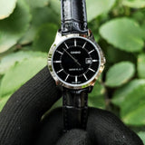 CASIO GENERAL LTP-V004L-1AUDF-P BLACK LEATHER WOMEN WATCH