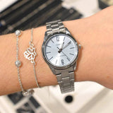 Casio General Blue Dial With Silver Stainless Steel Women Watch LTP-V005D-2BUDF-P