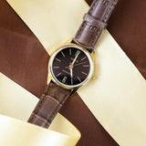 CASIO GENERAL LTP-V005GL-1BUDF-P BROWN LEATHER WOMEN WATCH