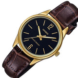 CASIO GENERAL LTP-V005GL-1BUDF-P BROWN LEATHER WOMEN WATCH