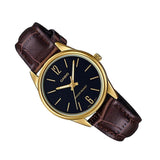 CASIO GENERAL LTP-V005GL-1BUDF-P BROWN LEATHER WOMEN WATCH