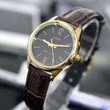 CASIO GENERAL LTP-V005GL-1BUDF-P BROWN LEATHER WOMEN WATCH