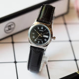 CASIO GENERAL LTP-V006L-1BUDF-P BLACK LEATHER WOMEN WATCH