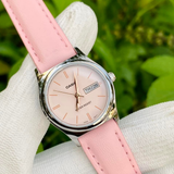 Casio General Pink Dial And Leather Strap Unisex Watch LTP-V006L-4BUDF-P