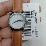Casio General White Dial And Brown Leather Strap Unisex Watch LTP-V006L-7B2UDF-P