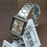 CASIO ENTICER LTP-V007D-4EUDF-P SILVER STAINLESS WOMEN WATCH