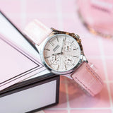 CASIO ENTICER LTP-V300L-4AUDF-P PINK LEATHER WOMEN WATCH