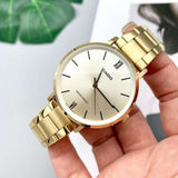 CASIO ANALOG LTP-VT01G-9BUDF-P GOLD STAINLESS STEEL WOMEN WATCH