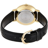 CASIO ANALOG LTP-VT01GL-1BUDF BLACK LEATHER WOMEN WATCH