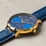 CASIO GENERAL LTP-VT01GL-2BUDF-P QUARTZ BLUE DIAL LEATHER MEN WATCH
