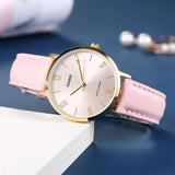 Casio General Pink Leather Strap Unisex Watch LTP-VT01GL-4BUDF-P