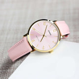 Casio General Pink Leather Strap Unisex Watch LTP-VT01GL-4BUDF-P