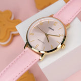 Casio General Pink Leather Strap Unisex Watch LTP-VT01GL-4BUDF-P