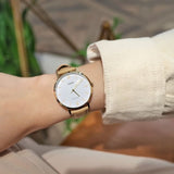 Casio General White Dial Brown Leather Strap Women Watch LTP-VT01GL-7BUDF-P
